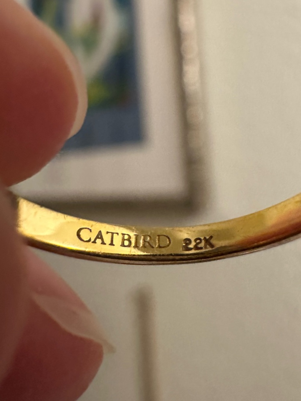 Catbird 22K Solid Gold Old World Classic Wedding Band Size 7.5 - Picture 11 of 13